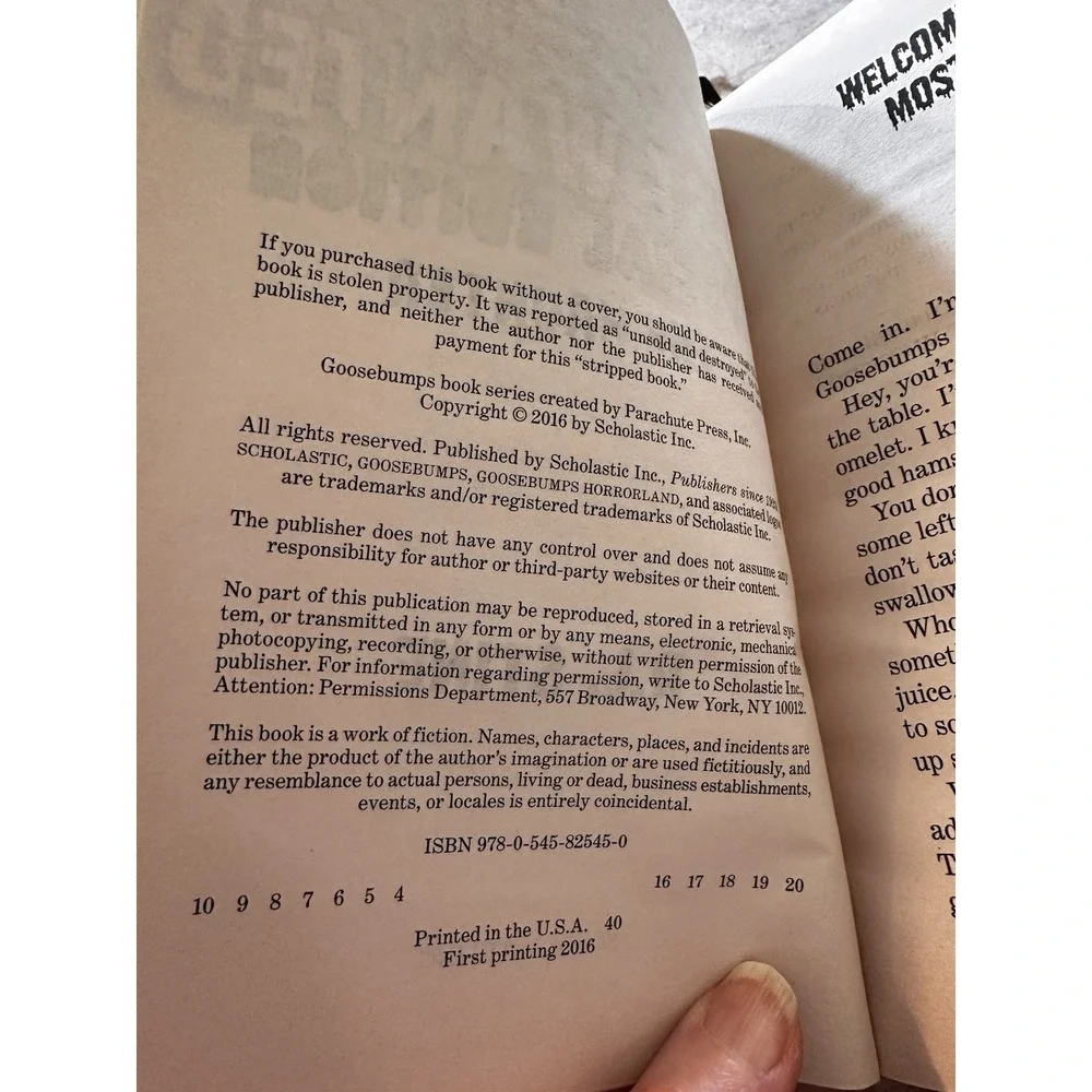 1st Print‎ #4 The Haunter Special Edition Goosebumps Most Wanted Book R.L. Stine